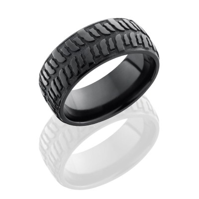 Lashbrook Zirconium 9mm Domed Band With Bogger Pattern Z9DBOGGER