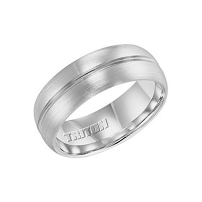Triton 8mm Cobalt Brush Finish Domed Comfort Fit Band 11 01 3349 Wedding Bands Jewelry