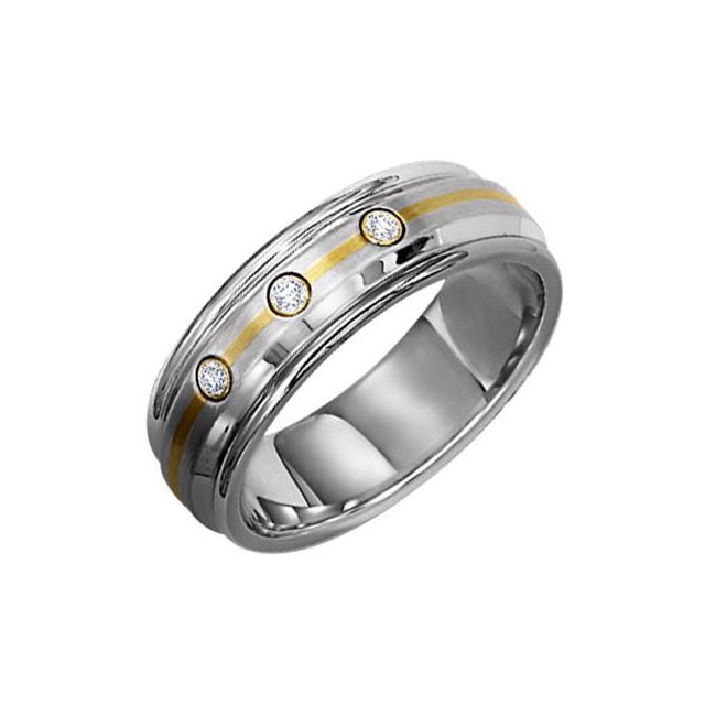 Triton titanium top 18k ring