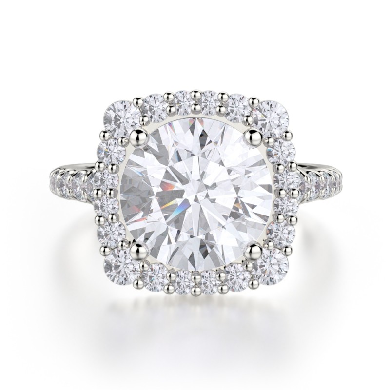 MICHAEL M 18k White Gold Engagement Ring R698-2-18W