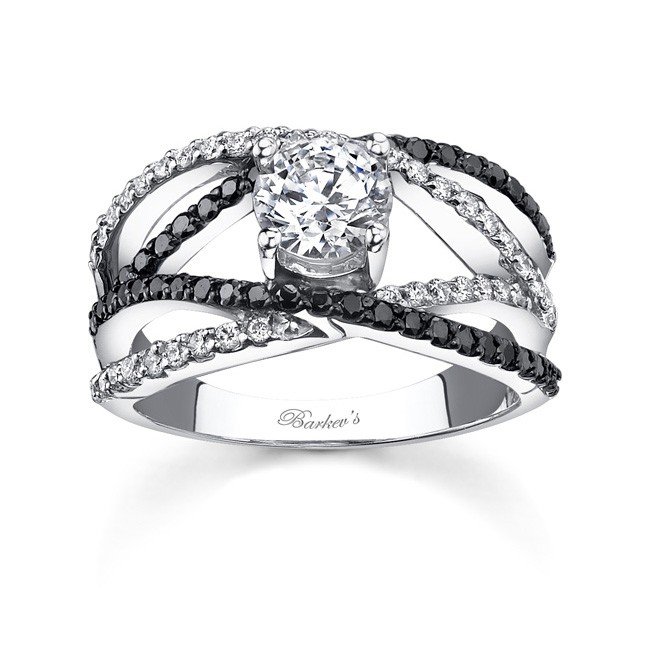 womens black diamond rings