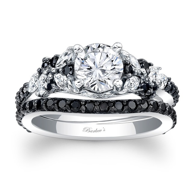 Black diamond engagement set Clearance
