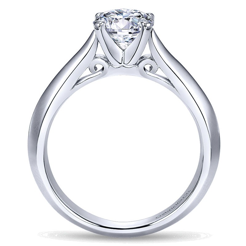 14k White Gold Solitaire Knife Edge 14k White Gold Engagement Ring Er8296w4jjj Solitaire Engagement Rings Engagement