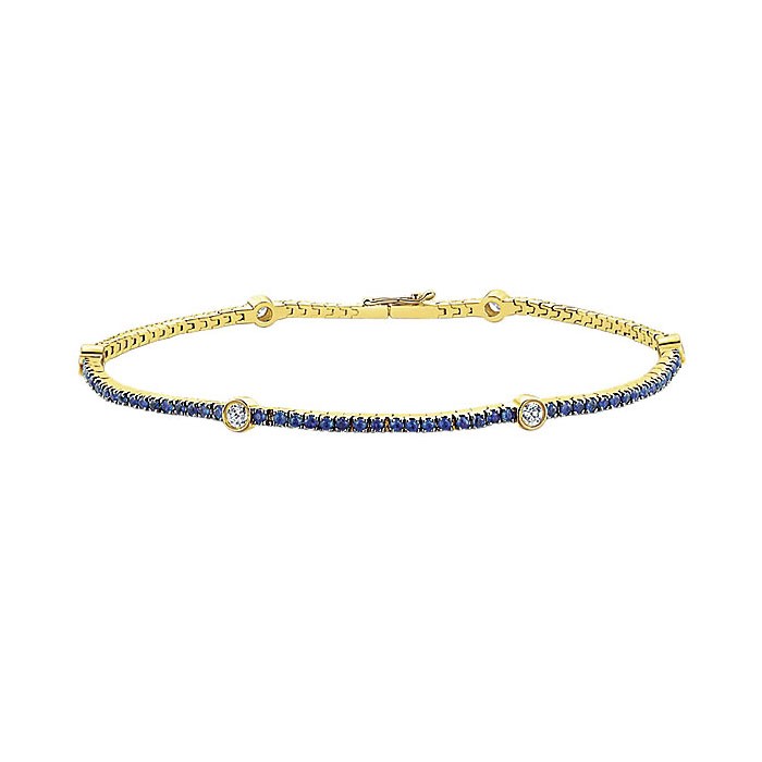 Yellow sapphire tennis bracelet hot sale