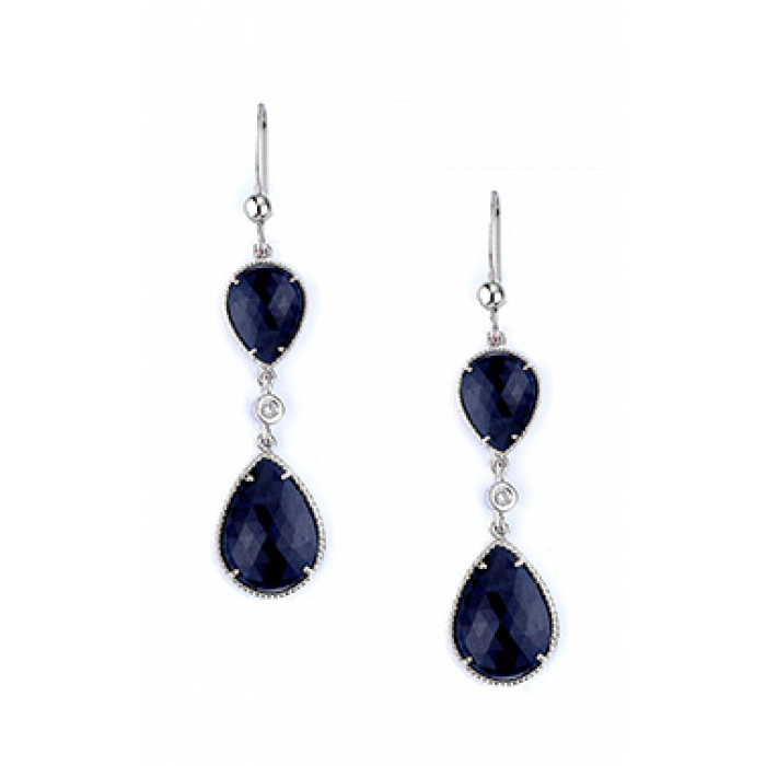 MICHAEL M Silver Earring SER107Y - Gemstone Earrings - Gemstones
