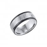 Triton Mixed Tungsten Carbide Comfort Fit Wedding Band 11-01-4146