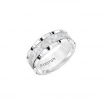 Triton 8mm White Tungsten Carbide Band 11-01-5937
