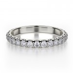 MICHAEL M 18k White Gold Wedding Band R320B-18W
