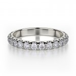 MICHAEL M 18k White Gold Wedding Band R320LB-18W