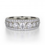 MICHAEL M 18k White Gold Wedding Band R306B-18W
