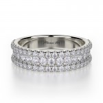 MICHAEL M 18k White Gold Wedding Band R396B-18W