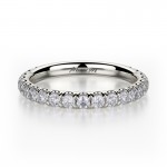 MICHAEL M 18k White Gold Wedding Band R536B-18W