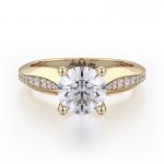 MICHAEL M 18k Yellow Gold Engagement Ring R686-1-18Y