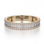 MICHAEL M 18k Yellow Gold Wedding Band R396BS-18Y