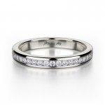 MICHAEL M 18k White Gold Wedding Band R461SB-18W