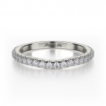 MICHAEL M 18k White Gold Wedding Band R490B-18W