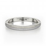 MICHAEL M 18k White Gold Wedding Band R575B-18W