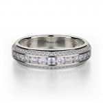 MICHAEL M 18k White Gold Wedding Band R656B-18W