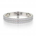 MICHAEL M 18k White Gold Wedding Band R688B-18W