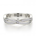 MICHAEL M 18k White Gold Wedding Band R709B-18W