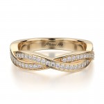 MICHAEL M 18k Yellow Gold Wedding Band R709B-18Y