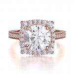 MICHAEL M 18k Rose Gold Engagement Ring R696-2-18R