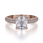 MICHAEL M 18k Rose Gold Engagement Ring R708-2-18R