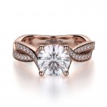 MICHAEL M 18k Rose Gold Engagement Ring R709-1-25-18R