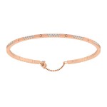 14k Pink Gold Diamond Bangle