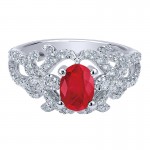 Ladies' Ring 14k White Gold Lusso Color Fashion