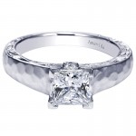Engagement Ring 14k White Gold Diamond Solitaire