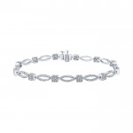 14k White Gold Diamond Tennis Bracelet