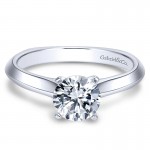 Engagement Ring 14k White Gold Solitaire