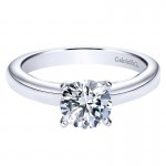 Engagement Ring 14k White Gold Solitaire