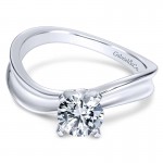 Engagement Ring 14k White Gold Solitaire