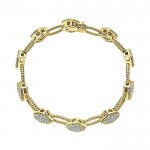 14k Yellow Gold Diamond Tennis Bracelet