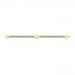 14k Yellow Gold Diamond Tennis Bracelet