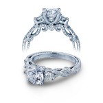 Verragio Three stone Twist Diamond Engagement Ring
