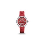 Serein 16, Red Diamond Dial Garnet Alligator Watch