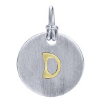 925 Silver/18k Yellow Gold Initial Pendant