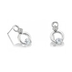 Gelin Abaci 14k White Gold Diamond Earring TE-019