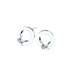 Gelin Abaci 14k White Gold Diamond Earring TE-001