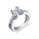 Gelin Abaci 14k White Gold Diamond Engagement Ring TR-250