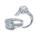 Verragio Double Halo Pave Diamond Engagement Ring