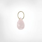Rose Quartz High Faceted Drop