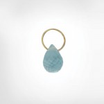 Blue Topaz High Faceted Drop