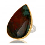 Bloodstone Ring In Mixed Metal