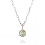 Tacori Seafoam Mint Pave Pink Crescent Pendant
