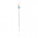 Petite Lariat Necklace featuring Sky Blue Topaz