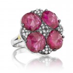 Tacori City Lights Bold Lotus Four Gem Pave Ring
